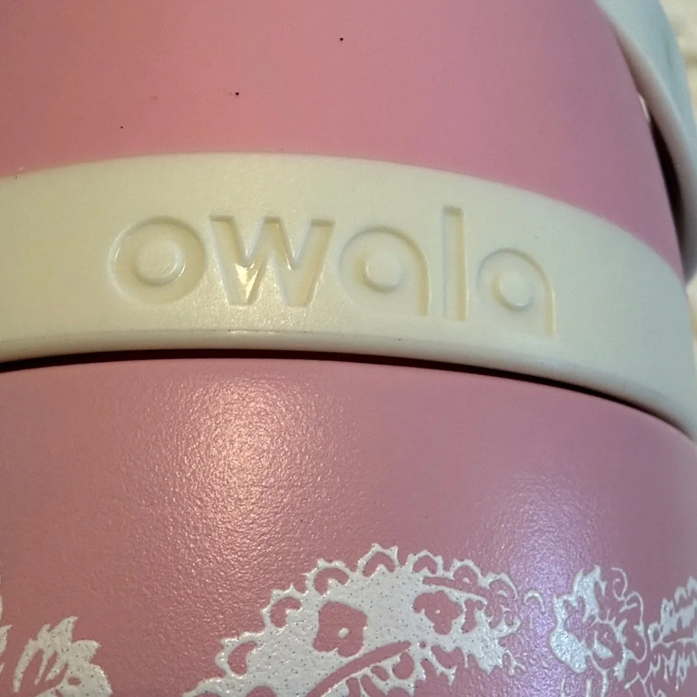 Owala Pink Floral 24 oz Insulated Water Bottle with Built-In Straw - Picture 2 of 9